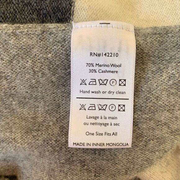 Mersea co striped cashmere and wool fringe poncho - Picture 8 of 9